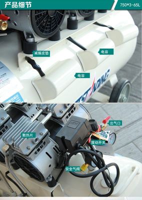 奧突斯OTS-750x3-65L空氣壓縮機 靜音無油 重新定義高端醫療與空壓站